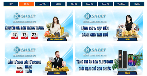 Khuyến mãi đang diễn ra tại nhà cái SHBET